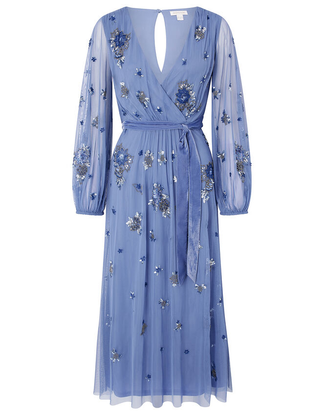 ARTISAN Rosanna Embellished Midi Dress, Blue (BLUE), large