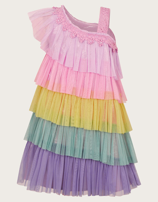 Crochet Colorblock Dress, Multi (MULTI), large