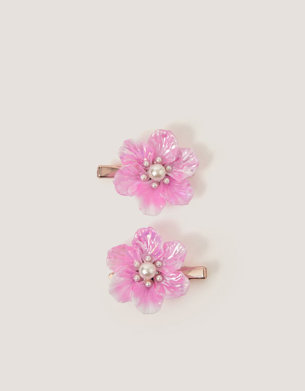 2-Pack Pearl Flower Hair Clips, , large