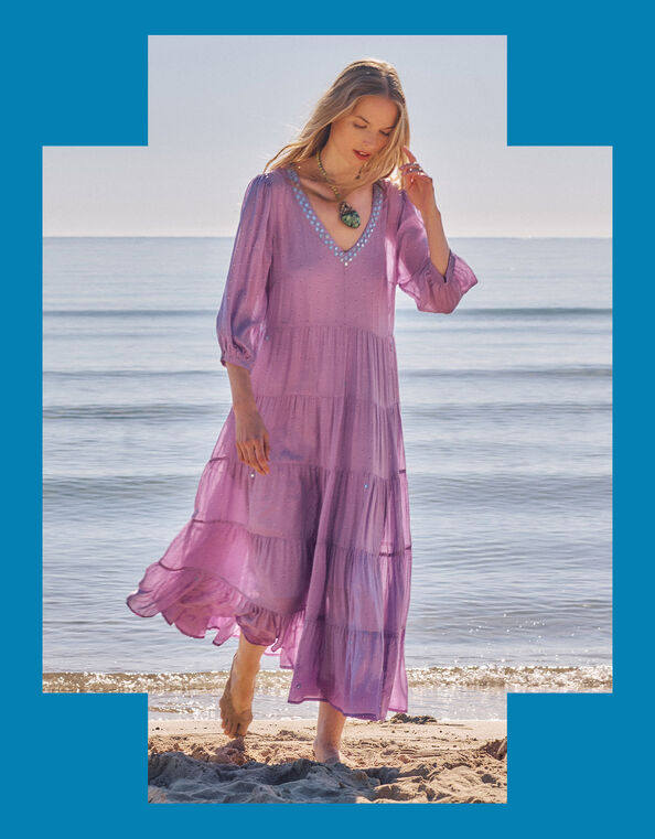 East Embellished Maxi Dress, Purple (LILAC), large