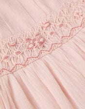 Romee Puff Sleeve Embroidered Party Dress, Pink (PALE PINK), large