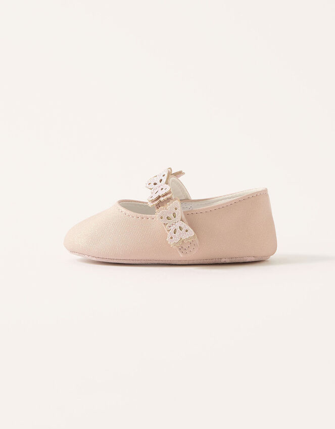 Shimmer Butterfly Booties, Pink (PINK), large