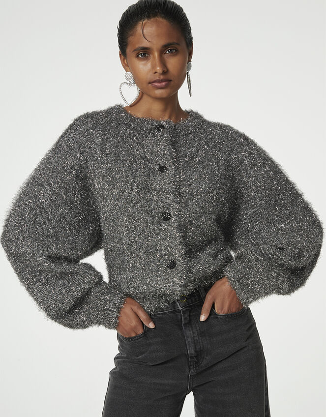 Fabienne Chapot Kitty Cardigan, Silver (SILVER), large