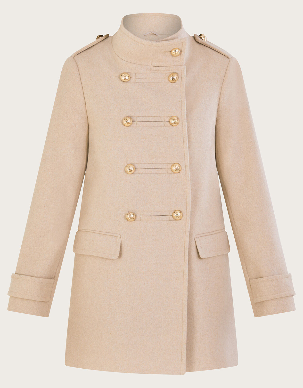 Phoebe Double Breasted Pea Coat Brown Women s Coats Monsoon ROI