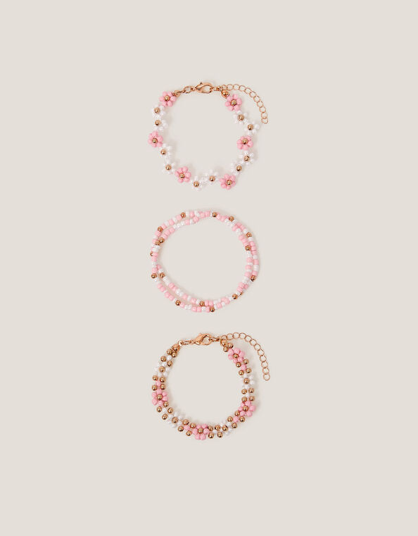 4-Pack Beaded Daisy Bracelets, , large