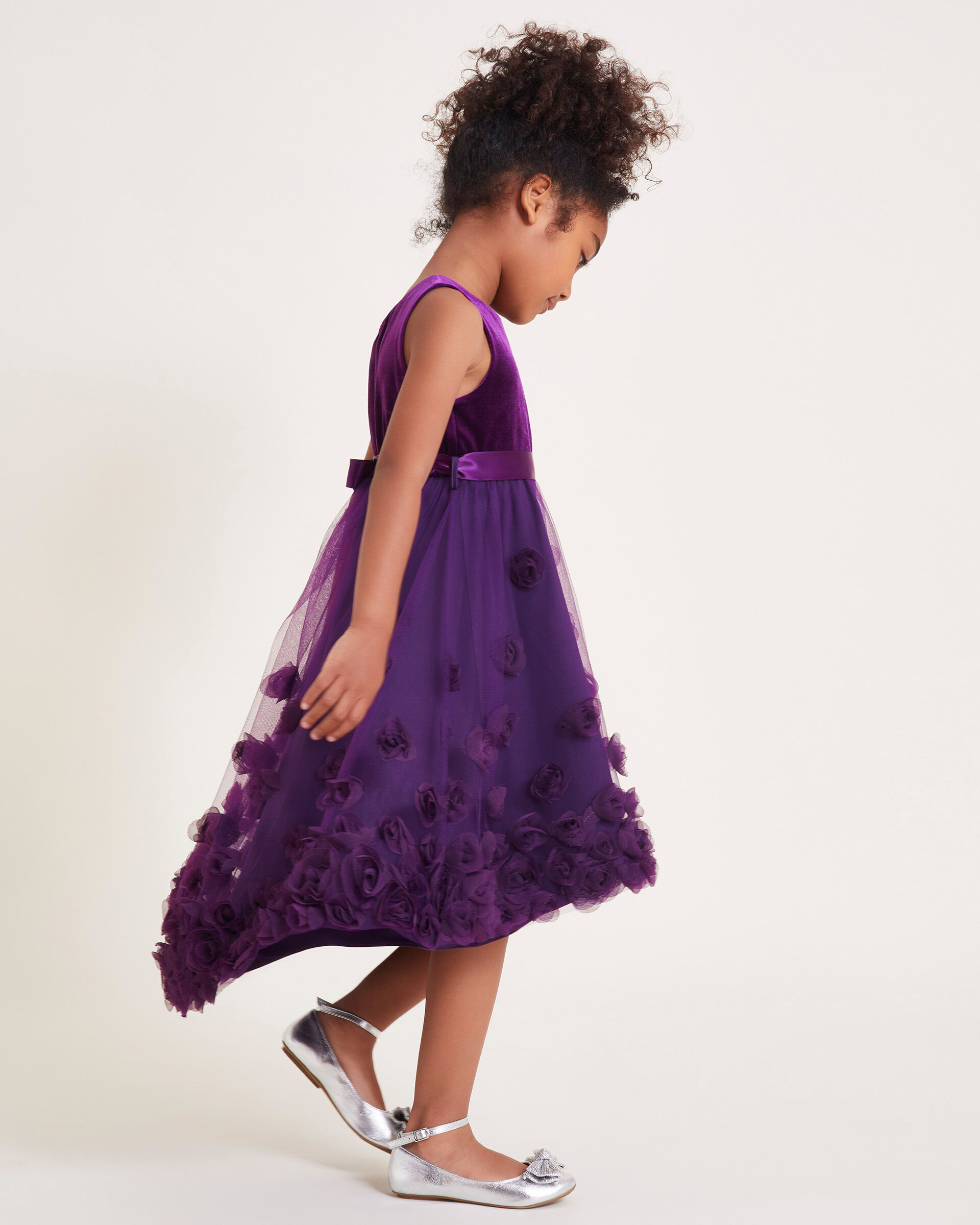 Ianthe 3D Flower Dress Purple