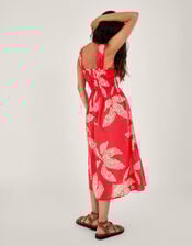 Palm Spot Print Midi Sundress, Red (RED), large