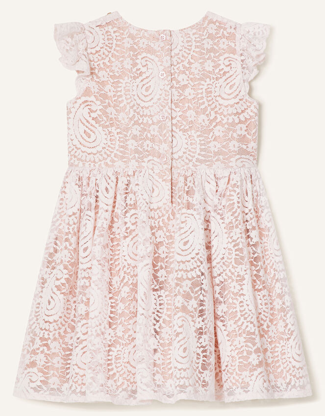 Baby Lace Ruffle Dress, Pink (PINK), large