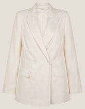 Ashley Double-Breasted Blazer, Ivory (IVORY), large