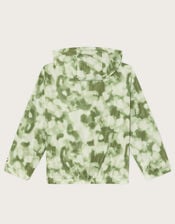 Tie Dye Windbreaker Jacket, Green (KHAKI), large