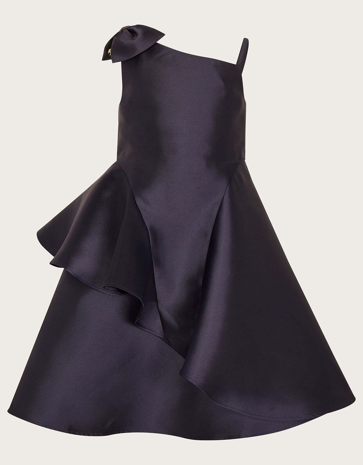 Bonnie Bow One Shoulder Dress Blue