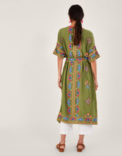 Embroidered Kimono in LENZING&trade; ECOVERO&trade;, Green (GREEN), large