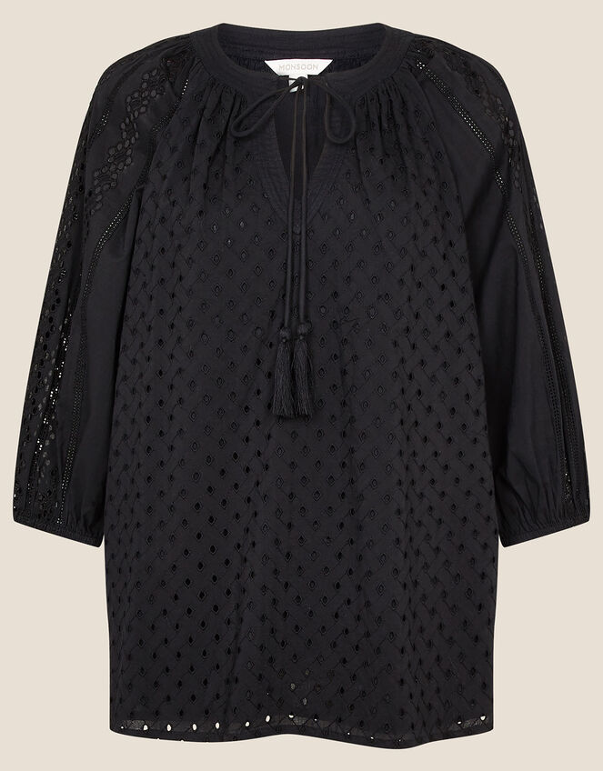 Broderie Top, Black (BLACK), large