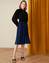 Ceiros Colourblock Pleated Skirt, Teal (TEAL), large