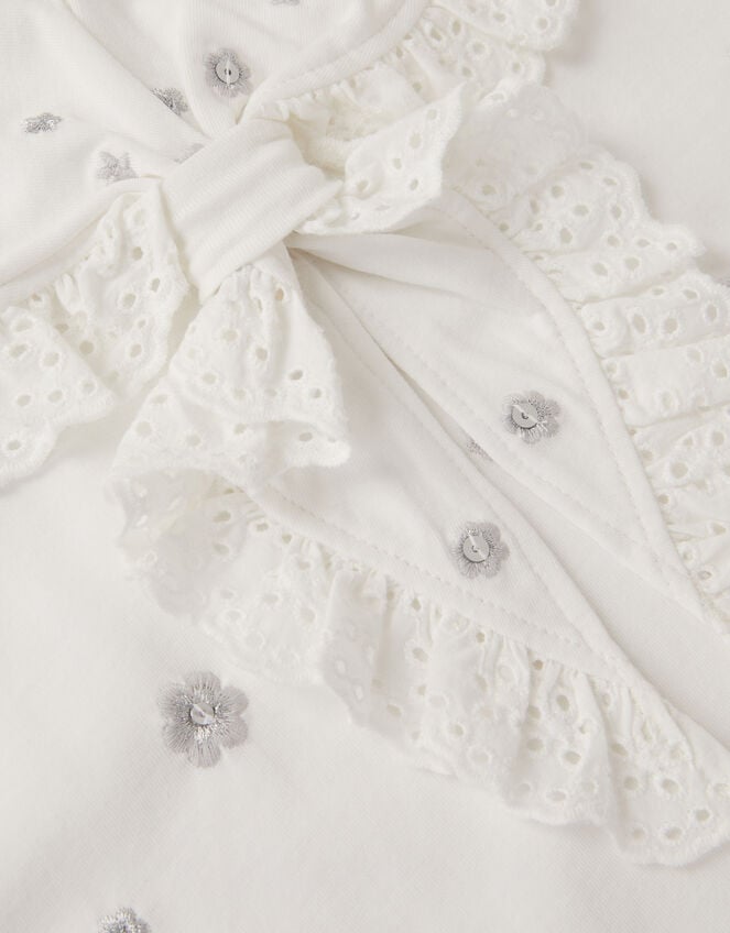 Embellished Broderie Sailor Collar Top, Ivory (IVORY), large