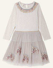 Horse Disco Dress , Camel (OATMEAL), large