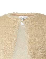 Niamh Sparkle Knitted Cardigan with Crystal Button, Gold (GOLD), large