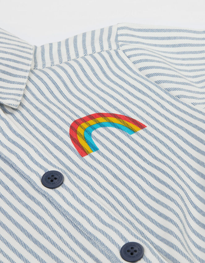 Frugi Imogen Stripe Jumpsuit, Blue (BLUE), large