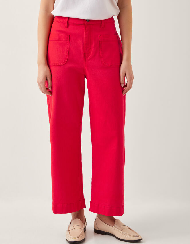 Arlo Regular Crop Jeans, Red (RED), large