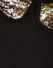 Embellished Floral 2-in-1 Disco Dress, Black (BLACK), large