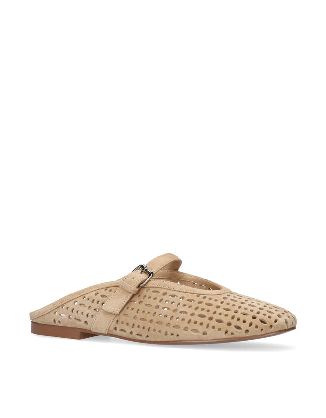 Bibi Lou Maia Suede Mule Flats, White (OFF WHITE), large