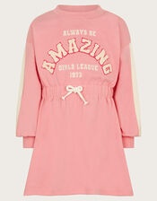 Sporty Sweatshirt Dress, Pink (PINK), large