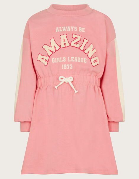 Sporty Sweatshirt Dress, Pink (PINK), large