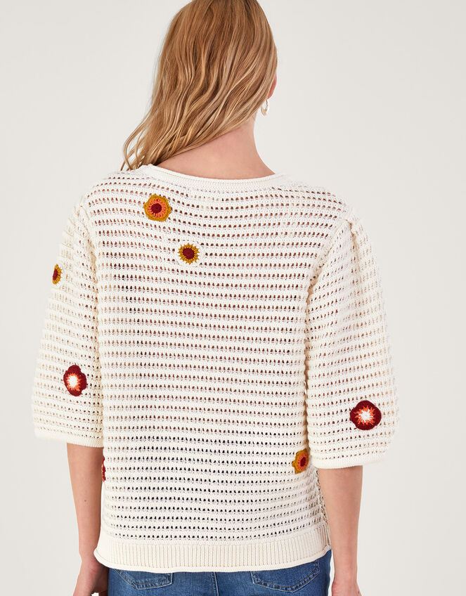 Floral Embroidered Jumper, Ivory (IVORY), large