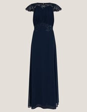 Elodie Lace Chiffon Bridesmaid Dress, Blue (NAVY), large