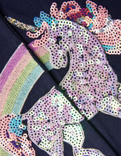 Unicorn Rainbow Leggings, Blue (NAVY), large