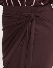 Callie Thorpe x Monsoon Jersey&nbsp;Sarong Skirt, Brown (BROWN), large