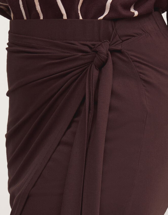 Callie Thorpe x Monsoon Jersey&nbsp;Sarong Skirt, Brown (BROWN), large