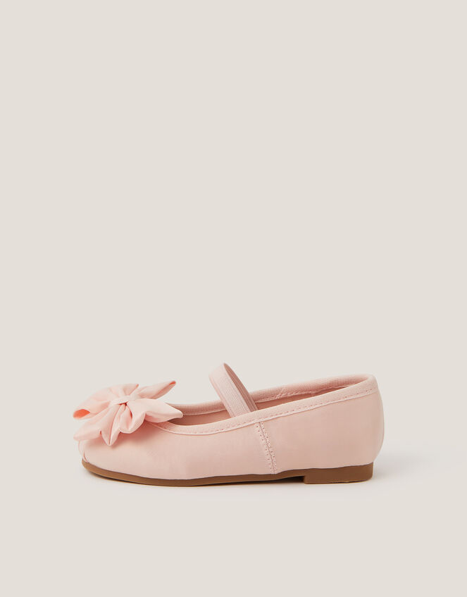 Baby Bow Satin Walker Shoes, Pink (PINK), large