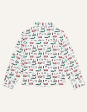 London Printed Shirt, Ivory (IVORY), large