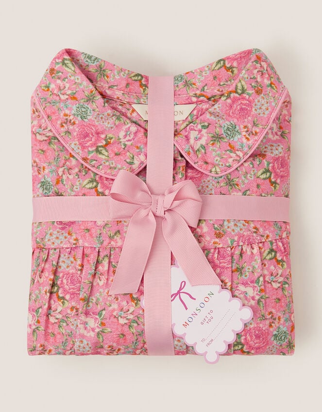 Floral Print Long Pyjamas Set, Pink (PINK), large