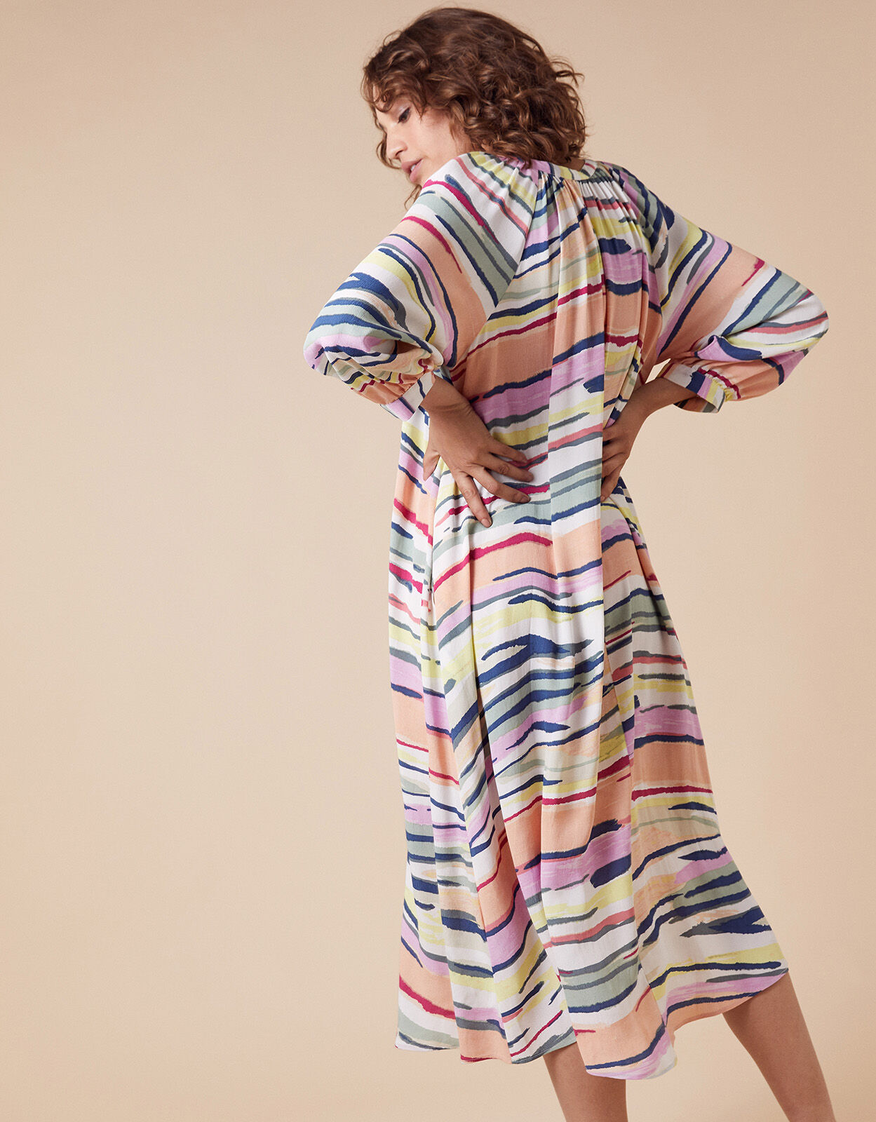 sundry striped caftan