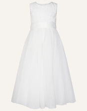 Alice Lace Bodice Tulle Maxi Dress, Ivory (IVORY), large