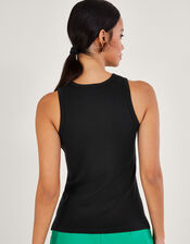 Jersey Cami Tank Top with LENZING™ ECOVERO™, Black (BLACK), large
