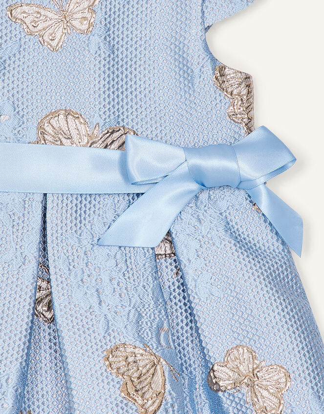 Baby Butterfly Jacquard Dress, Blue (BLUE), large