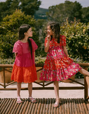 Broderie Layered Dress, Pink (PINK), large