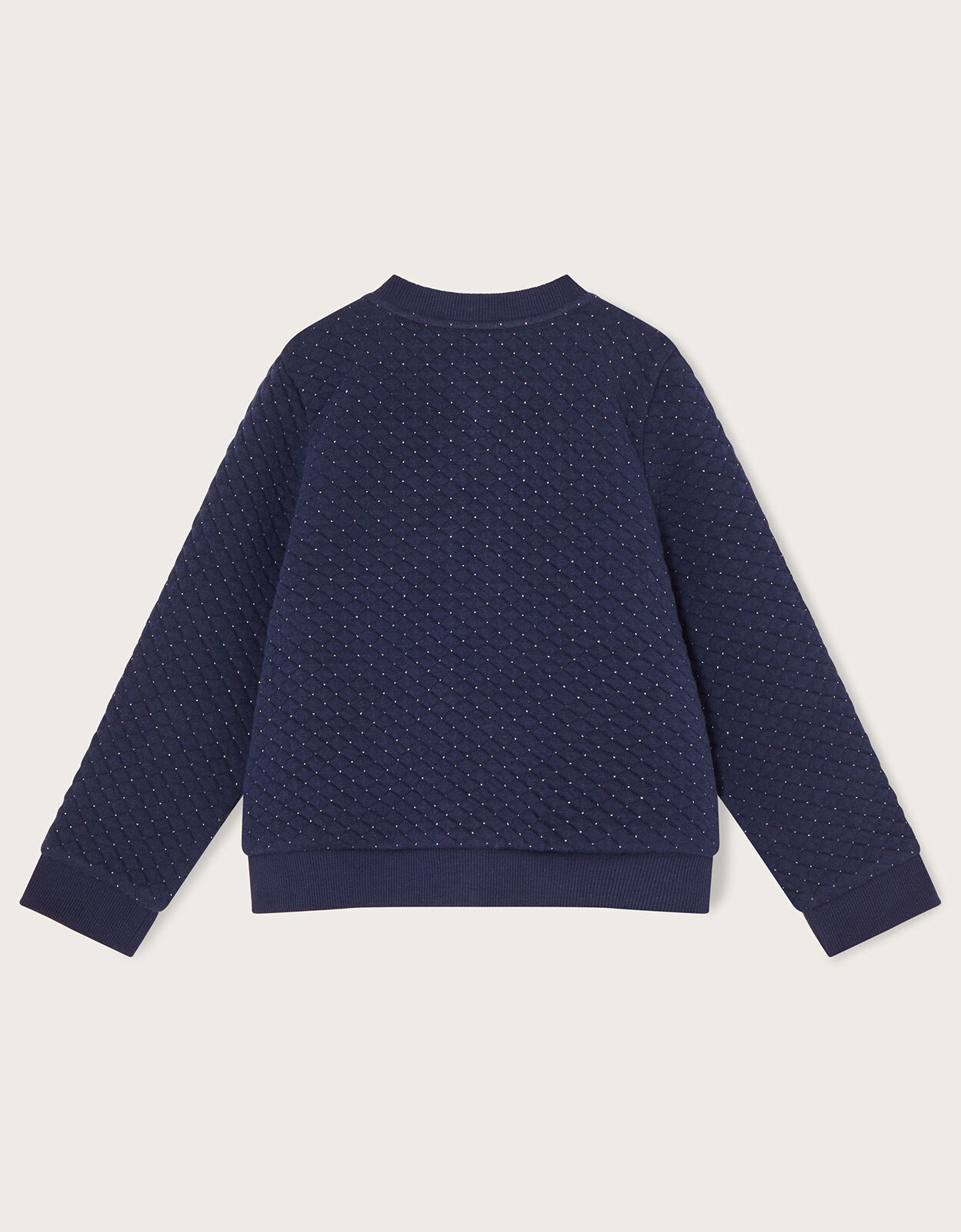 Sequin Unicorn Quilted Bomber Jacket Blue
