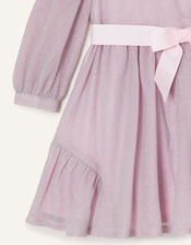Baby Erin Long Sleeve Sparkle Dress , Pink (PINK), large