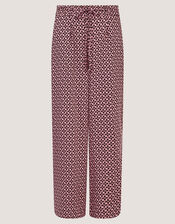 Netta Floral Print Wide Leg Trousers, Pink (PINK), large