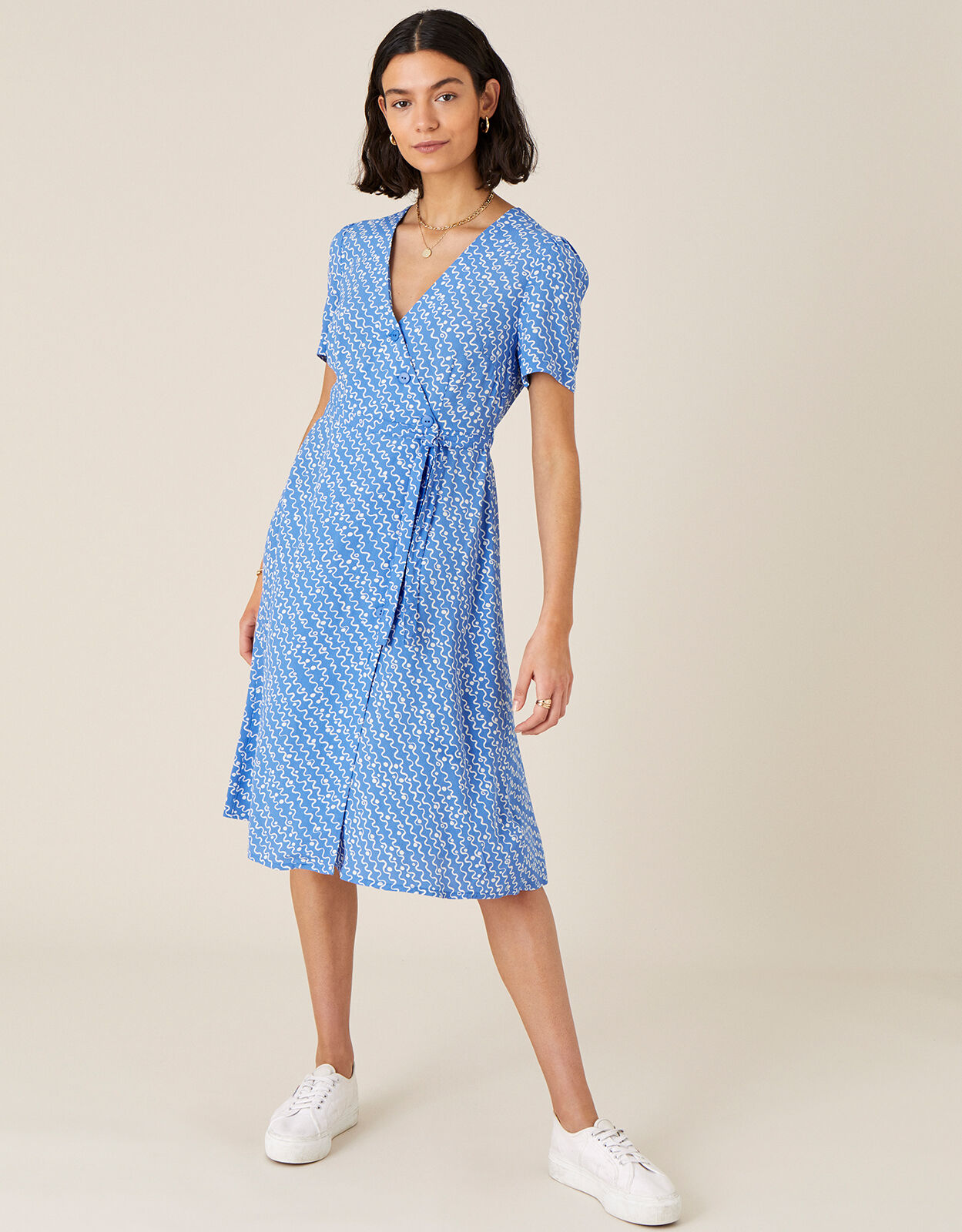 Melody Printed Midi Dress Blue Day Dresses Monsoon ROI