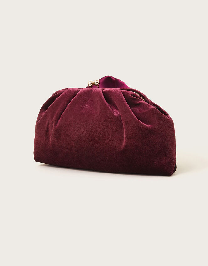Velvet Corsage Pouch Bag, , large