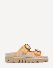 Laidback London Clay Crochet Suede Sandals, Grey (GREY), large