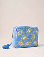 Elizabeth Scarlett Turtle Velvet Wash Bag, , large