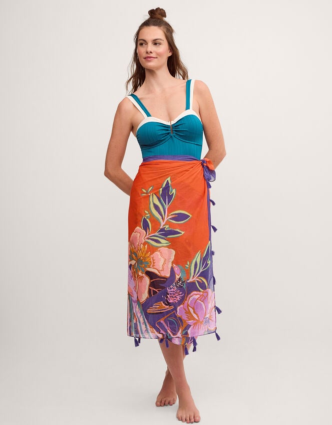 Carmen Floral Print Sarong, , large