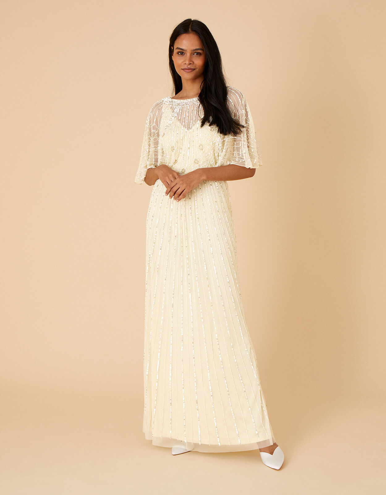 Monsoon yellow deals lace dress