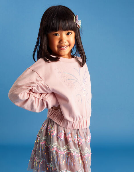 Butterfly Crop Sweater, Pink (PINK), large